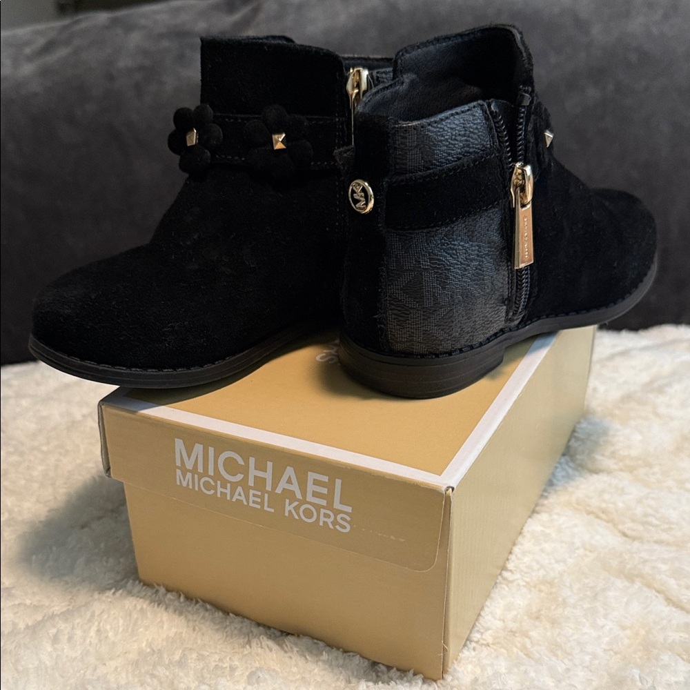 Michael Kors Black Suede Ankle Booties